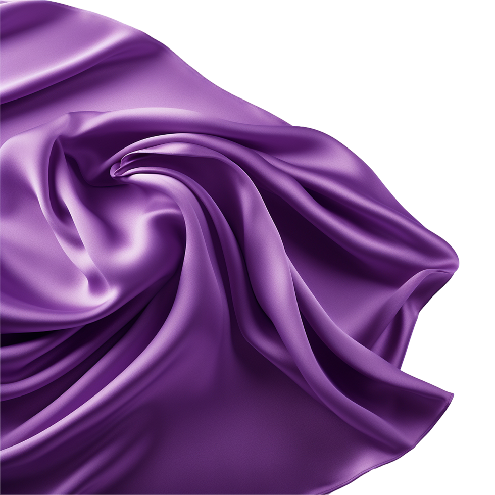 Luxurious Purple Satin Fabric Draped Elegantly Abstract Background Texture png