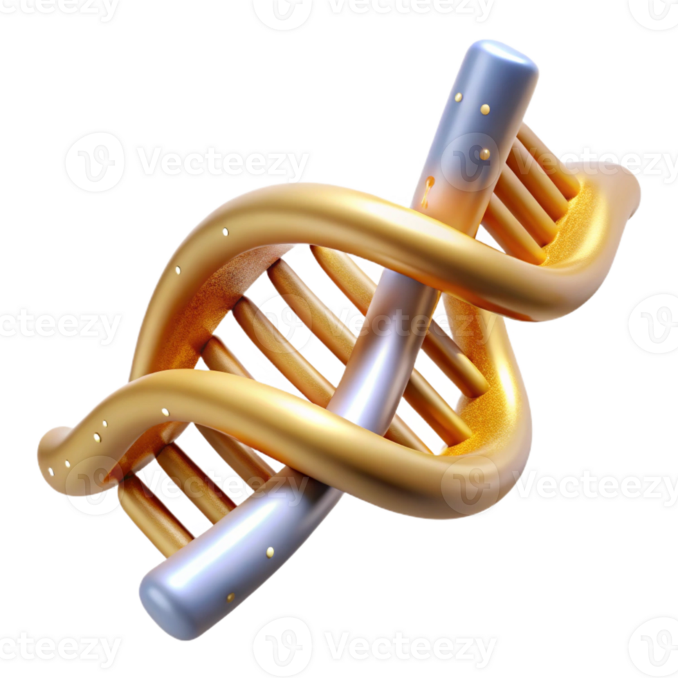 serene contemporary Dna Helix Genetic Code Science Cutout Biology Illustration authentic png