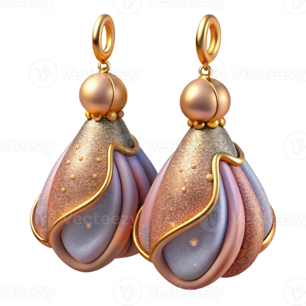 elegant minimalist Earrings Jewelry Ornament Accessory Isolated for Fashion Ecommerce detailed png