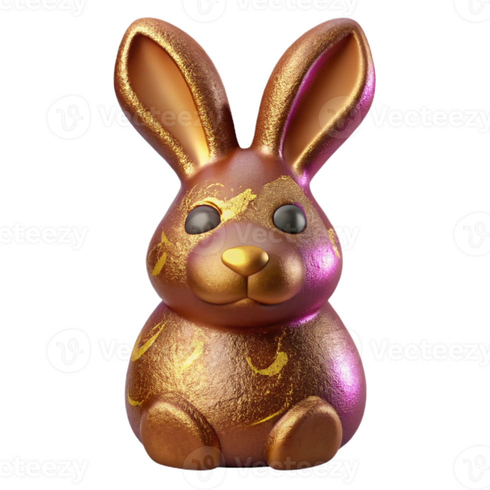 vibrant abstract Easter Chocolate Bunny Candy Cutout for Sweet Treats authentic png