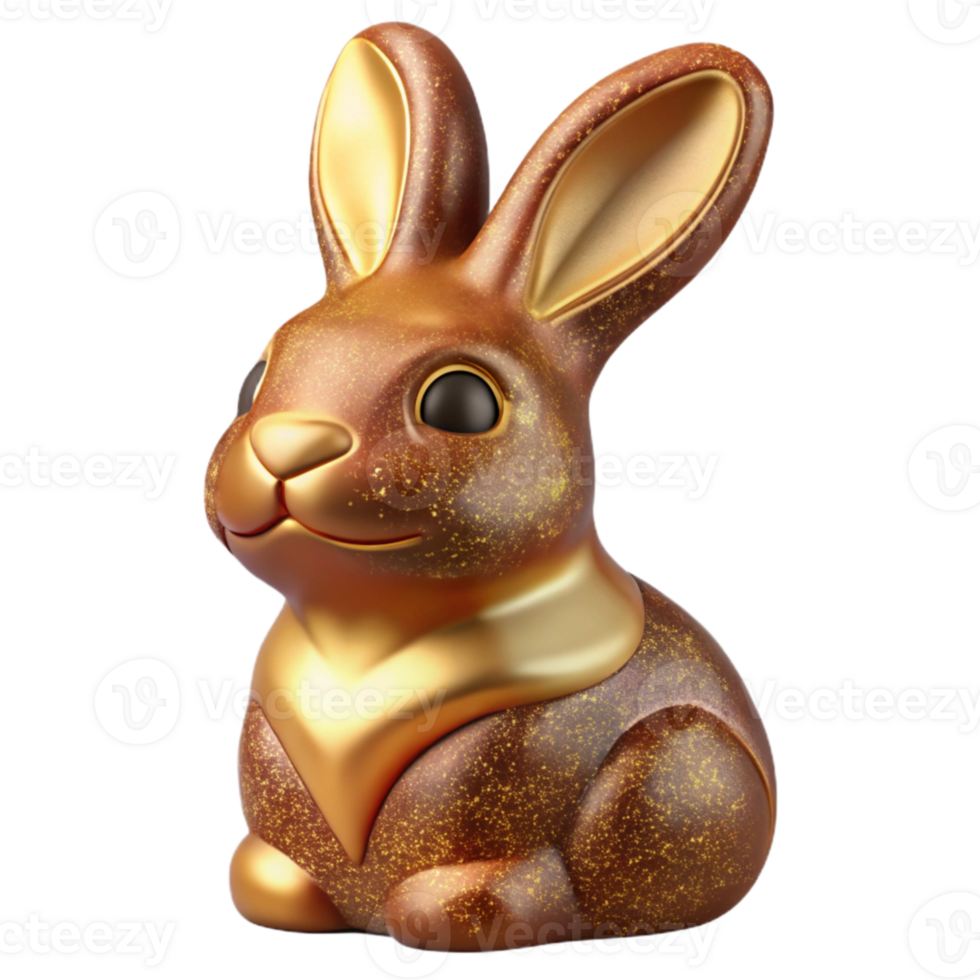 vibrant contemporary Easter Chocolate Bunny Candy Cutout for Sweet Treats professional png