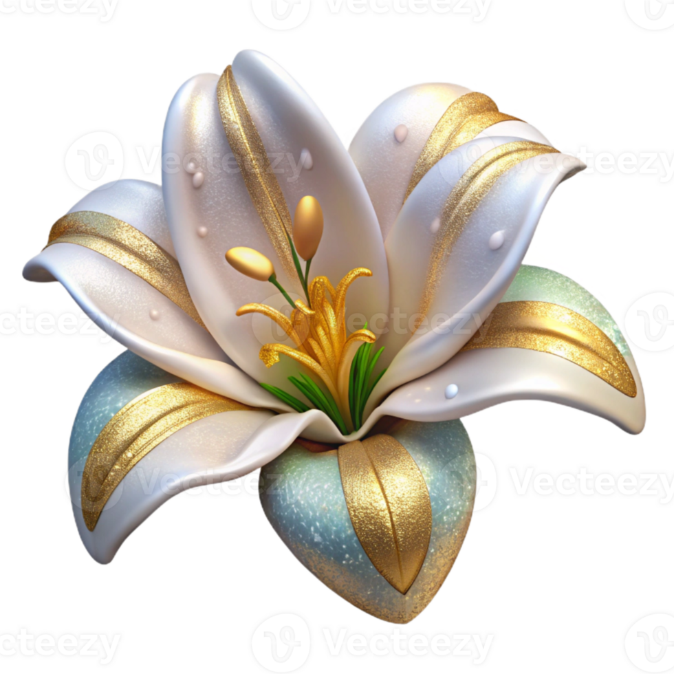 impressive modern Easter Lily Flower Cutout for Springtime Blooms detailed png