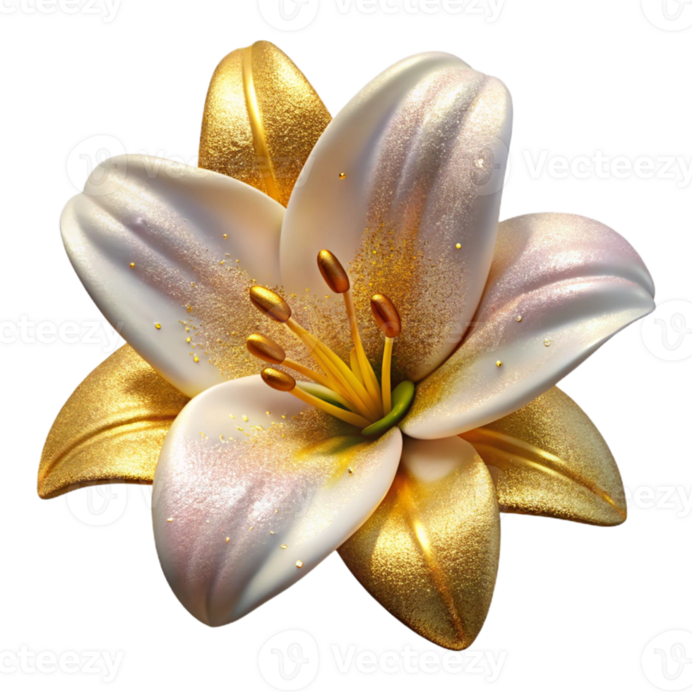 wonderful creative Easter Lily Flower Cutout for Springtime Blooms premium png