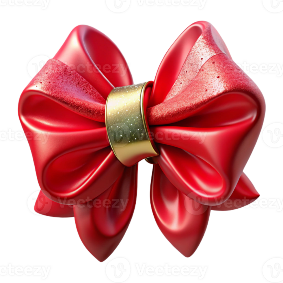 vibrant minimalist Festive Bow Red Satin Decoration Cutout png