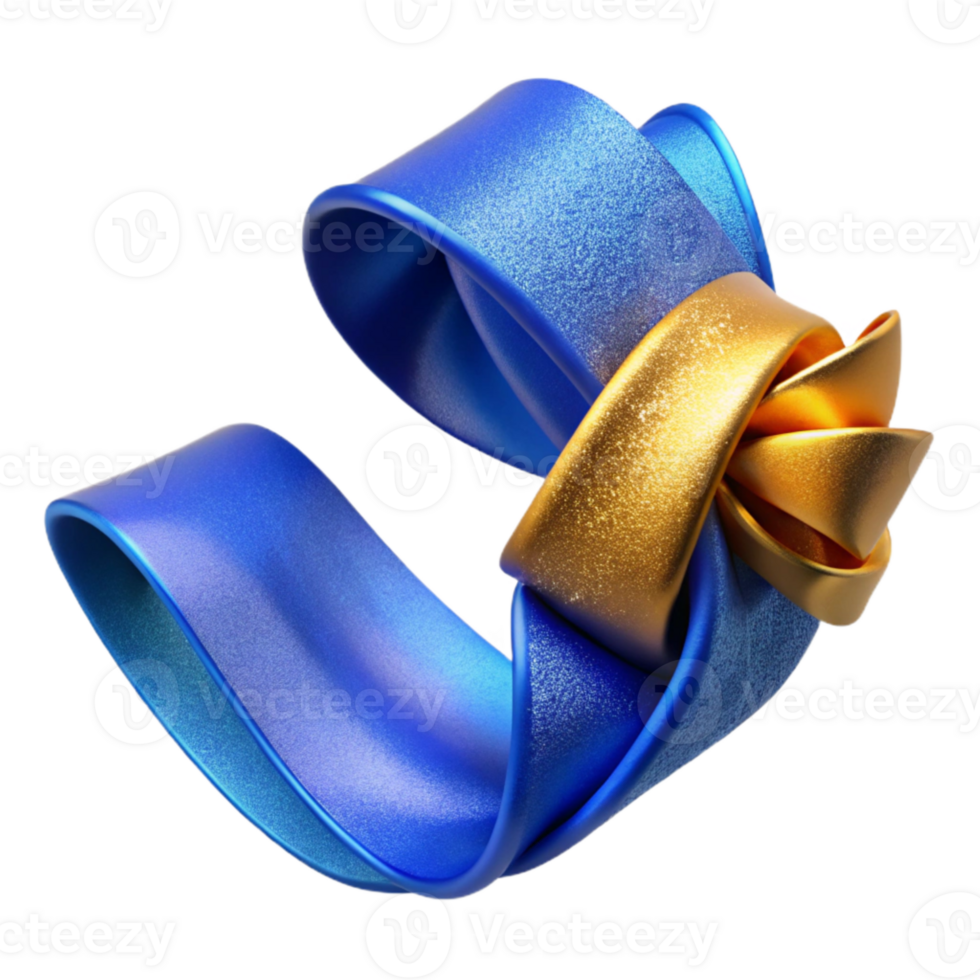 extraordinary traditional Festive Ribbon Blue Satin Decoration Isolated genuine png