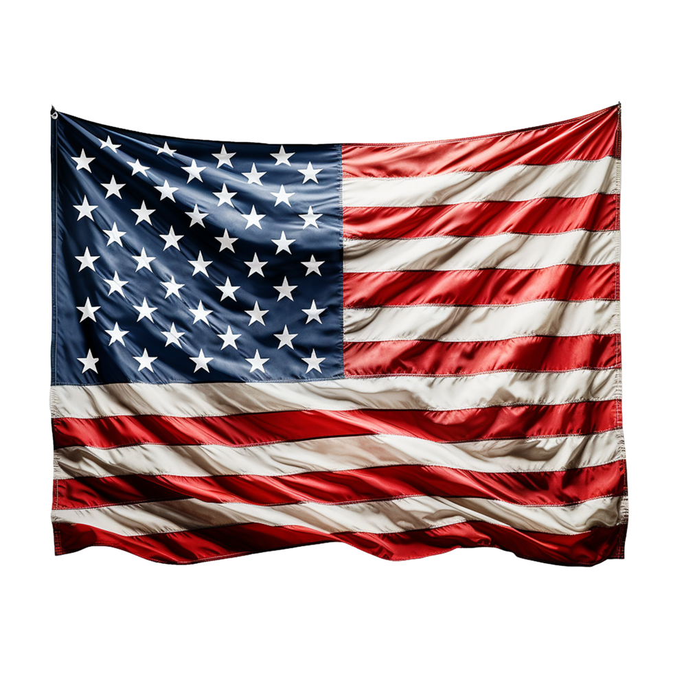 A Majestic View of the American Flag billowing in the wind png