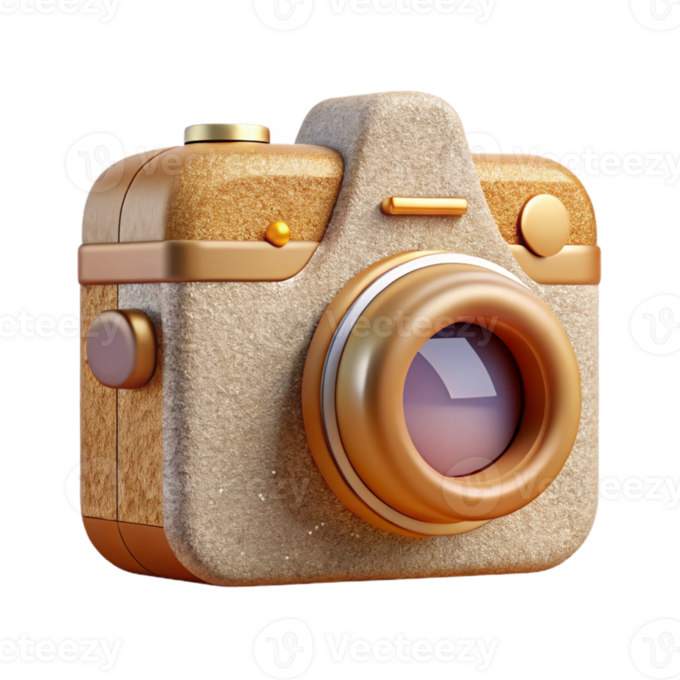 serene artistic Flat Design Camera Icon Cutout for Photography Websites detailed png