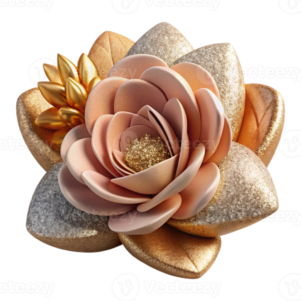 magnificent modern Flower Arrangement Side View Cutout for Floral Design detailed png