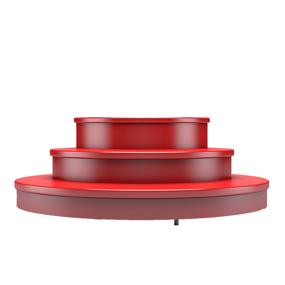 ThreeTiered Red Circular Display Stand Product Presentation Platform png