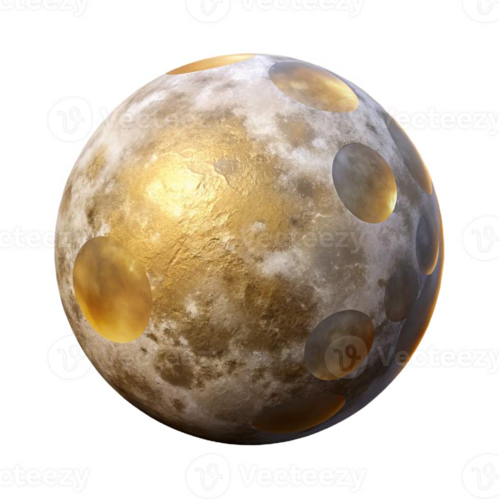 wonderful artistic Full Moon Icon Isolated Cutout for Lunar Phases authentic png