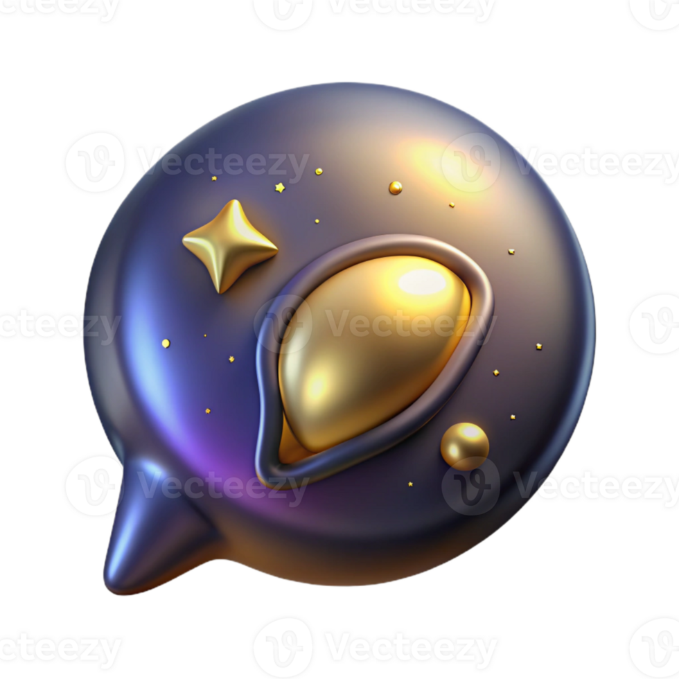 beautiful contemporary Futuristic Chat Bubble Cutout for Messaging Apps professional png