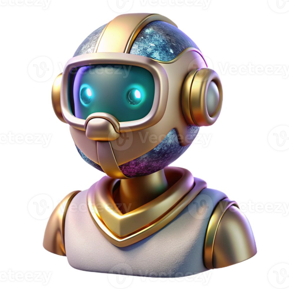 extraordinary rustic Futuristic Vr Robot Head Isolated for Artificial Intelligence Projects premium png