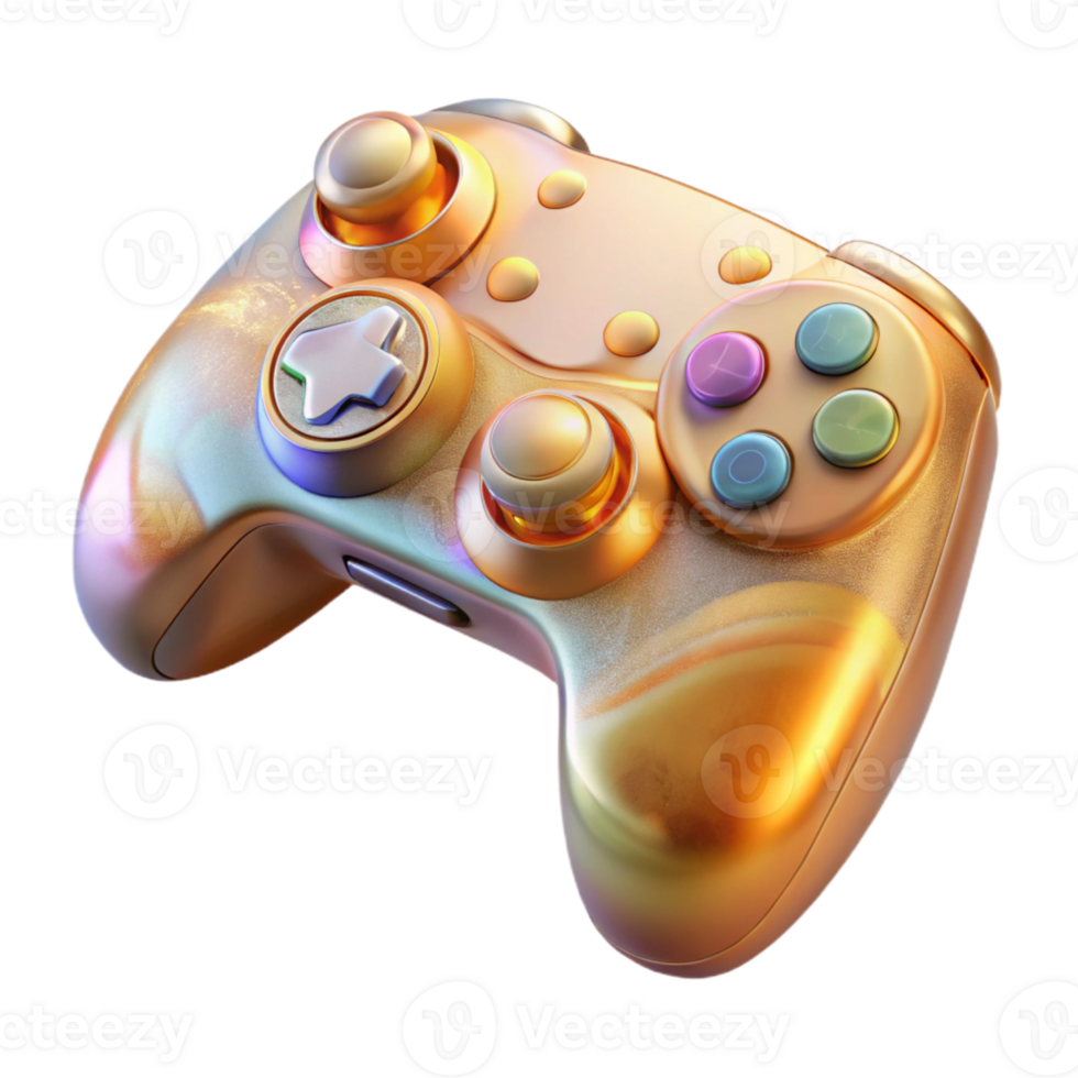 impressive artistic Gaming Controller Joystick Buttons Closeup Transparent for Game Design exclusive png