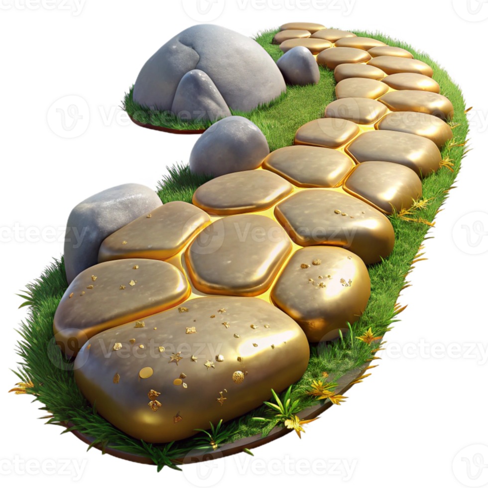 vibrant minimalist Garden Path Stones Cutout for Landscaping Projects exclusive png