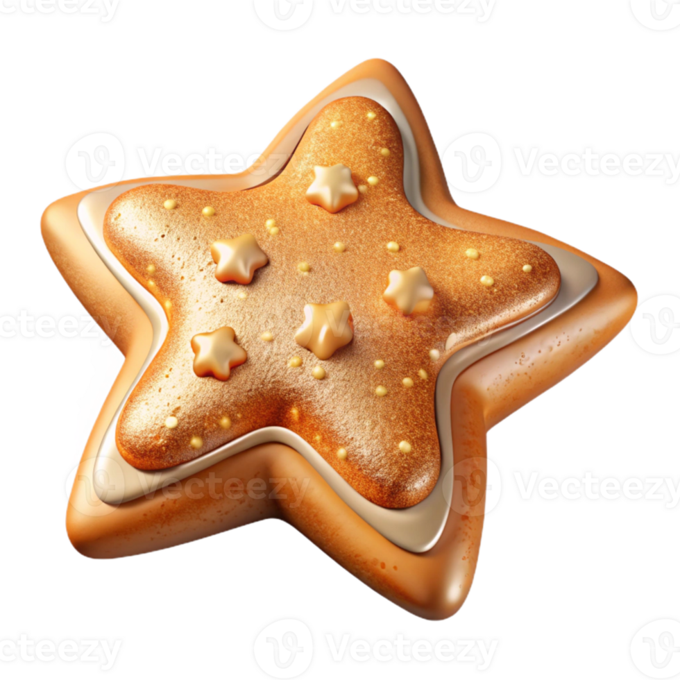 impressive abstract Gingerbread Cookie Star Shape Cutout original png