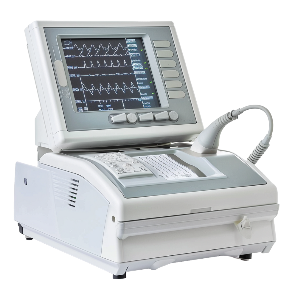 Advanced Medical Diagnostic Device HighResolution Fetal Heart Monitor with Integrated Ultrasound png