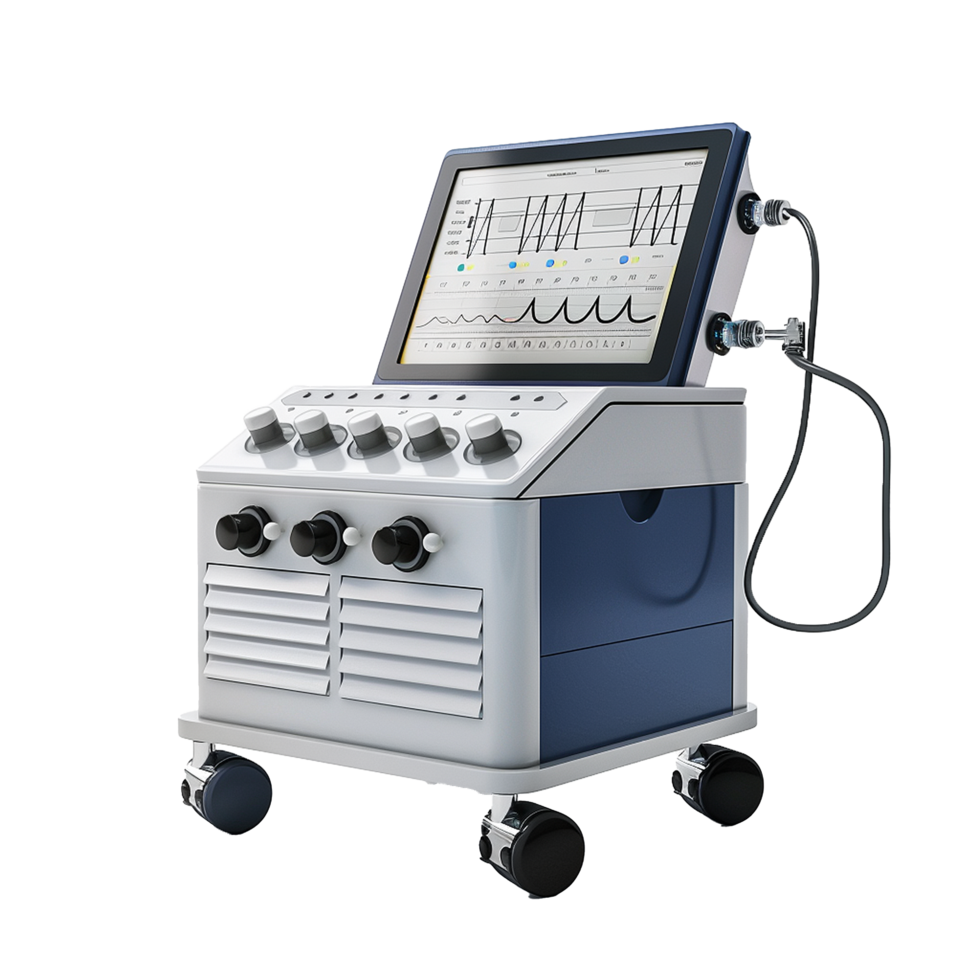 Advanced Medical Anesthesia Machine with Digital Display and Control Panel png