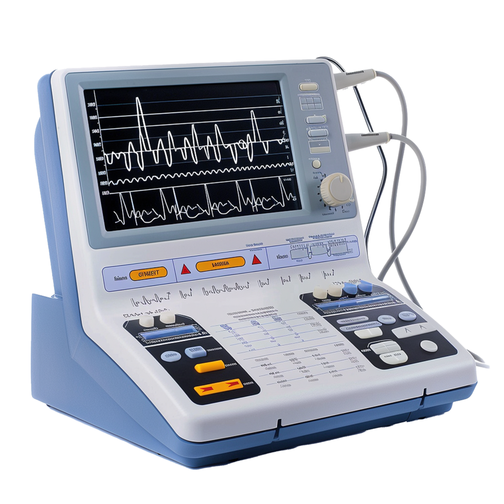 Advanced Medical Diagnostic Equipment HighResolution Digital Display ECG Machine png