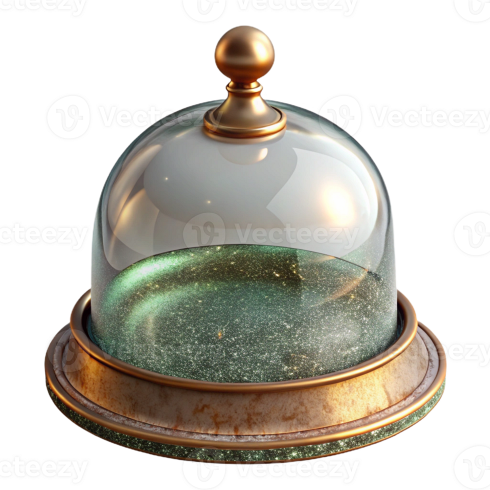 vibrant modern Glass Cloche Isolated Decorative Home Decor Element professional png