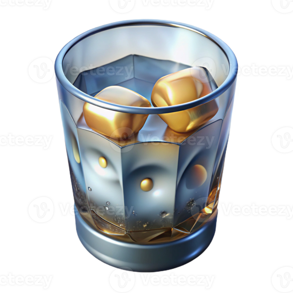 stunning traditional Glass of Water Ice Cubes Isolated for Beverage Ads premium png