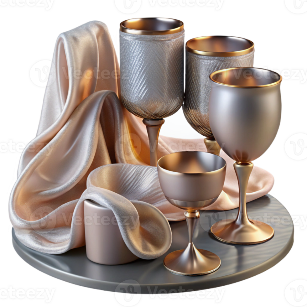 magnificent vintage Glassware Set for Dining Transparent for Restaurant Websites high resolution png