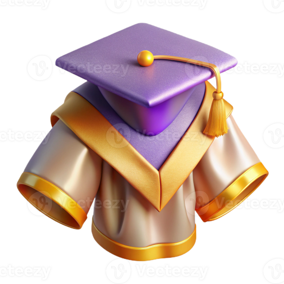 elegant artistic Graduation Gown Icon Ceremony Isolated for Commencement Designs genuine png