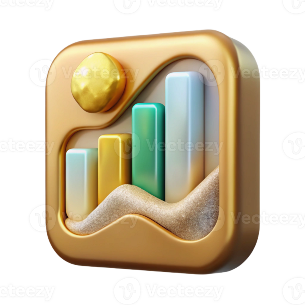 stunning rustic Graph Icon Isolated for Data Visualization genuine png