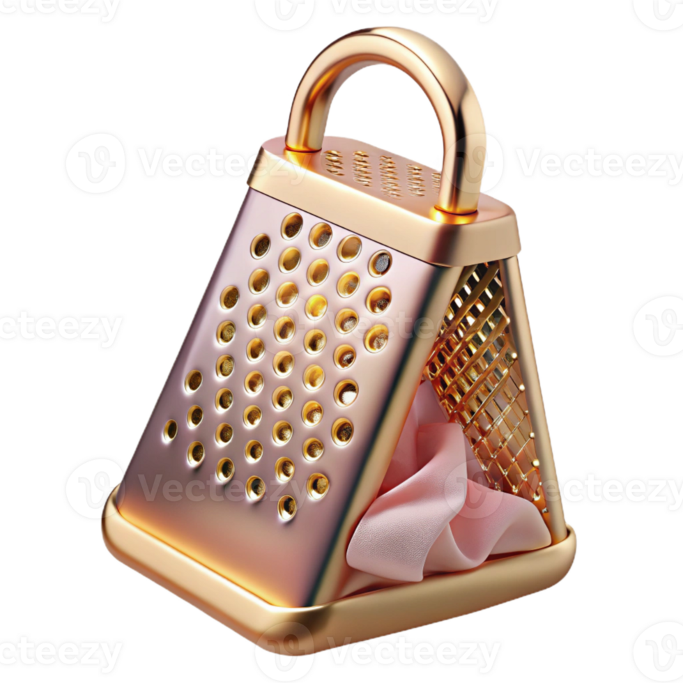 elegant vintage Grater gold Kitchen Tool Isolated for Cheese Grating professional png