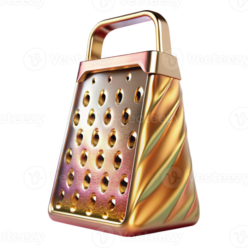 wonderful classic Grater gold Kitchen Tool Isolated for Cheese Grating original png