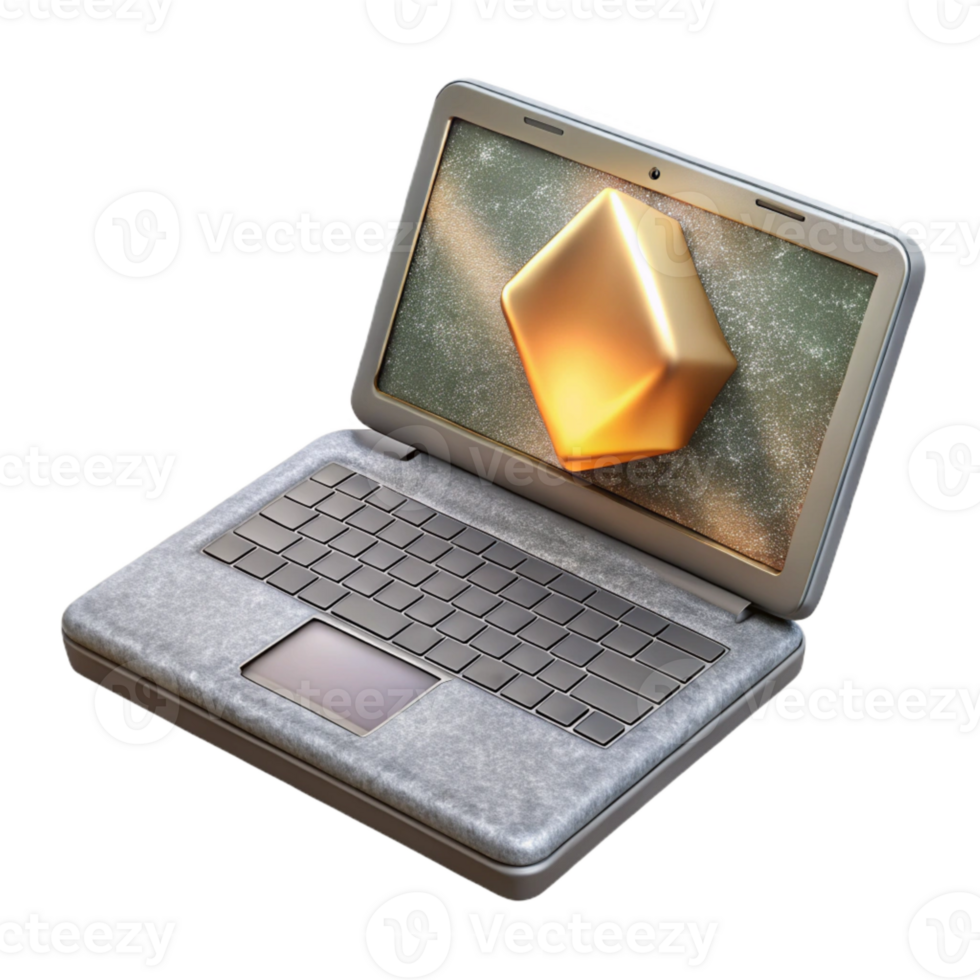 magnificent abstract Gray Laptop Technology Device Isolated for Electronics Store authentic png