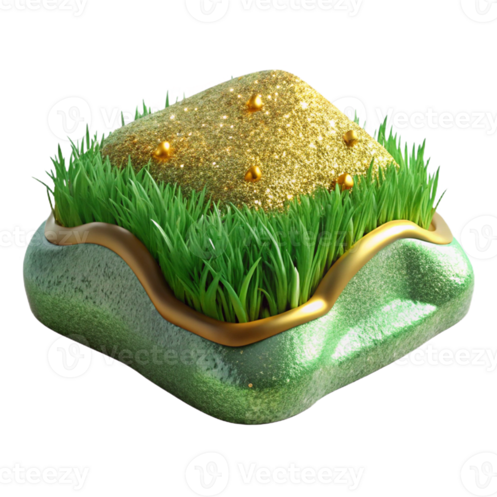 wonderful rustic Green Grass Patch Cutout for Landscape Design authentic png