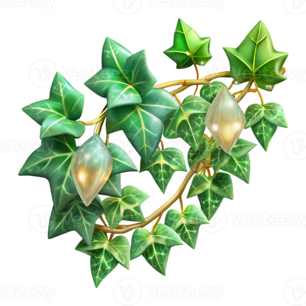 impressive traditional Green Ivy Vine Isolated for Wall Decor high quality png