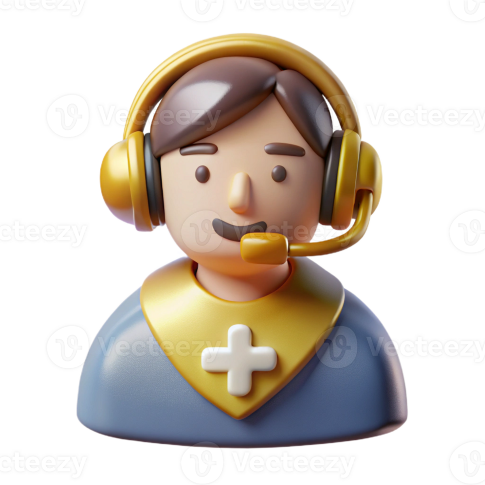 dramatic classic Healthcare Customer Service Support Cutout for Patient Communication authentic png