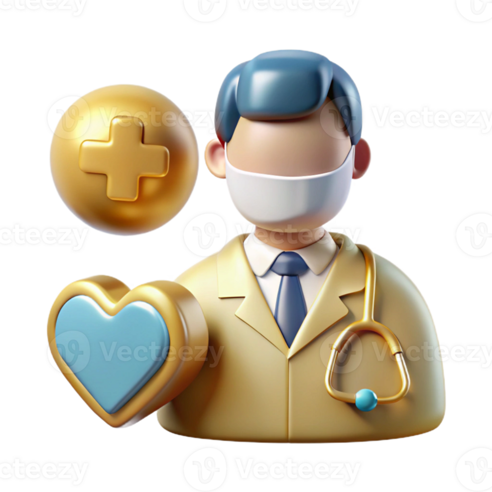 vibrant minimalist Healthcare Professionals Icon Set Isolated for Medical Staff professional png