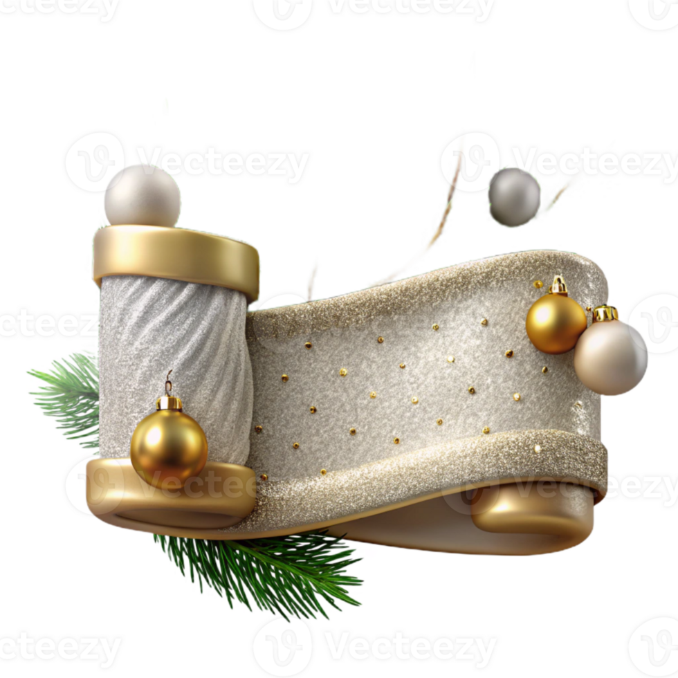 dramatic modern Holiday Banner Green Pine Sprig Decor Transparent high quality png