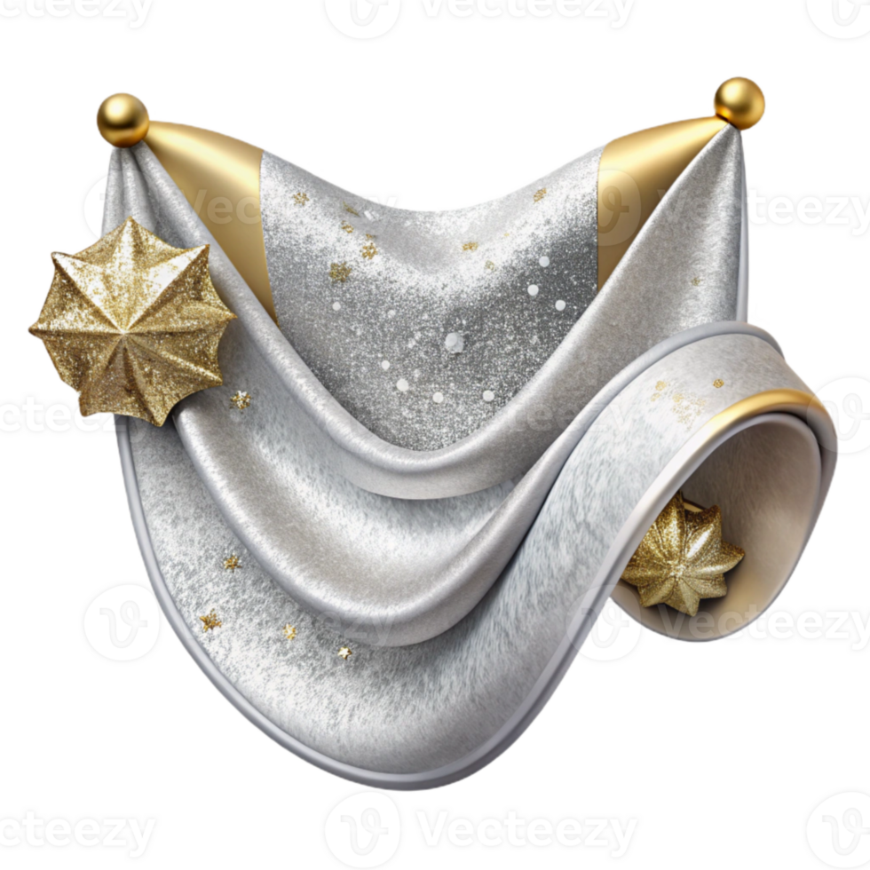 impressive traditional Holiday Banner Silver Glitter Decor Cutout authentic png