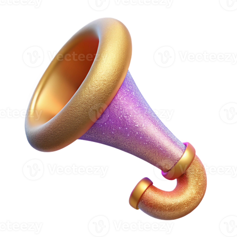 elegant classic Horn Blower Noisemaker Party Favor Transparent high quality png