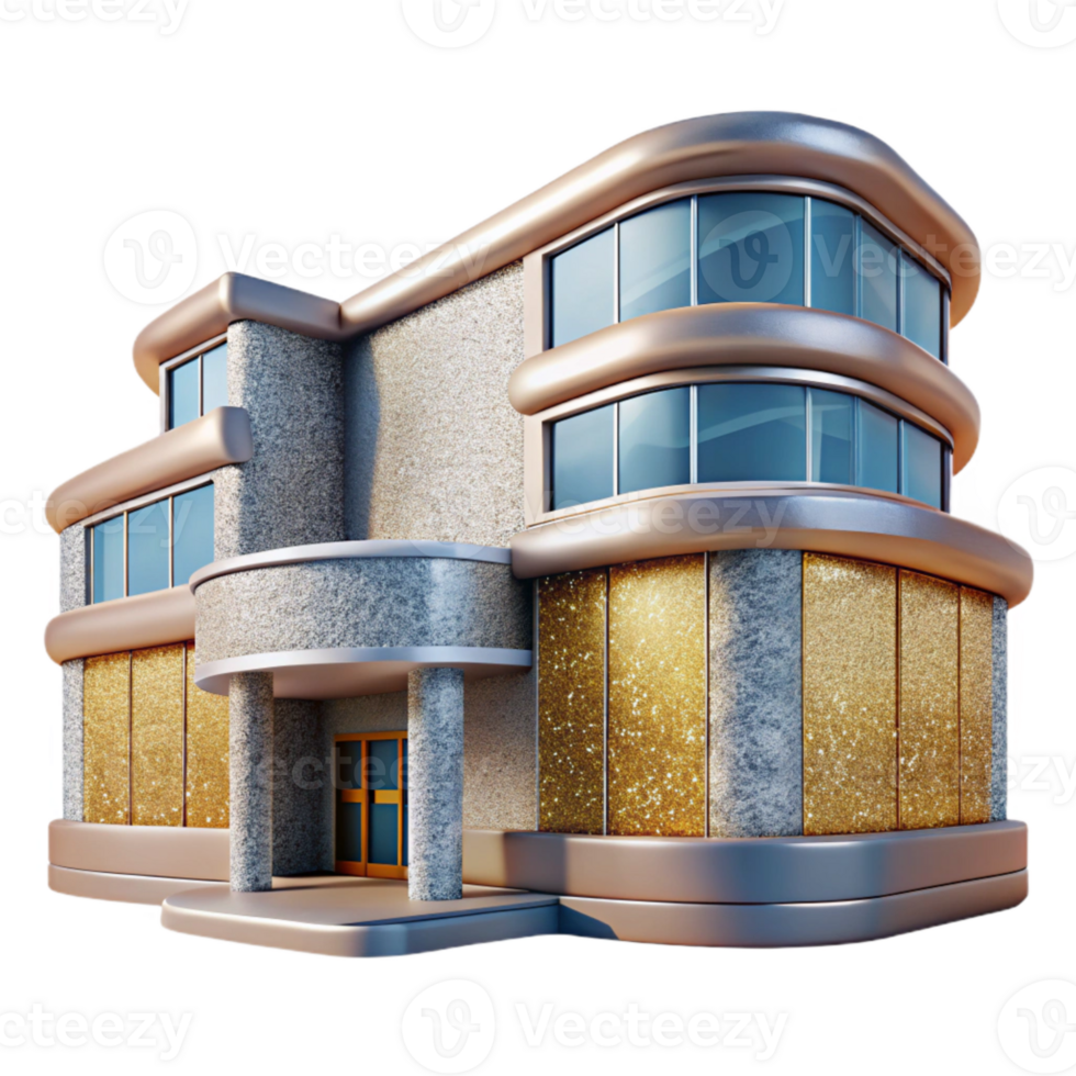 elegant vintage Hospital Building Exterior View Transparent Architecture exclusive png