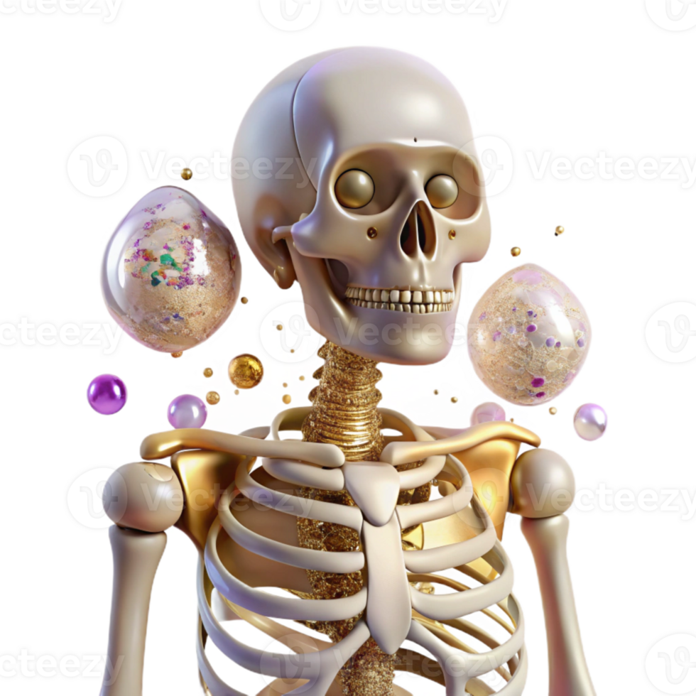 elegant abstract Human Skeleton Anatomy Science Transparent Medical Study authentic png