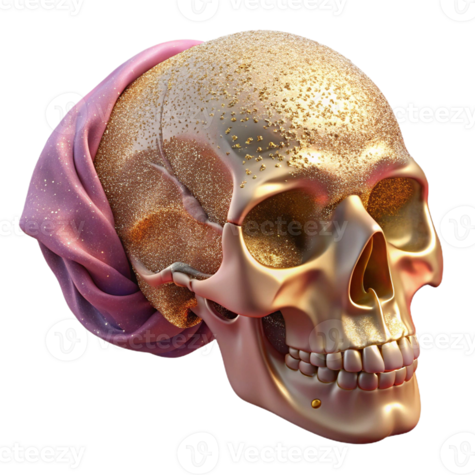 serene classic Human Skull Anatomy Transparent Background Medical Illustration high resolution png