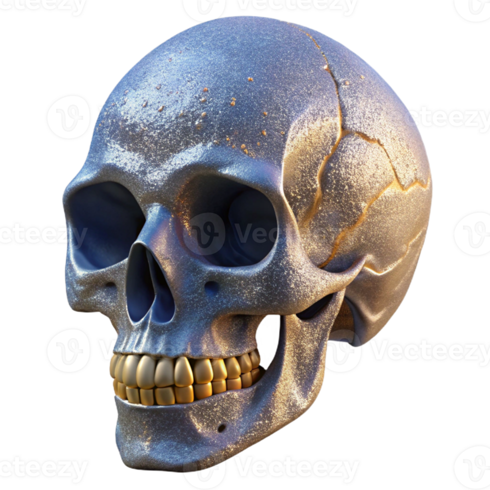 elegant modern Human Skull Front View Detailed Isolated Anatomy Reference detailed png
