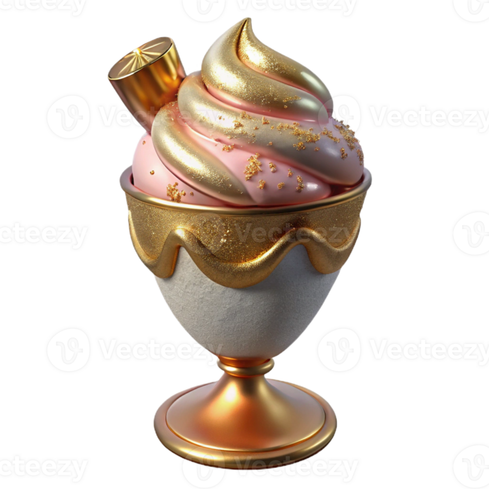wonderful artistic Ice Cream Sundae Dessert Treat Cutout for Ice Cream Parlors professional png