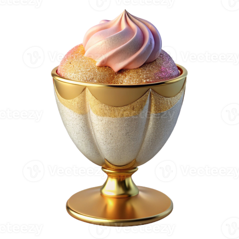 elegant modern Ice Cream Sundae Dessert Treat Cutout for Ice Cream Parlors original png
