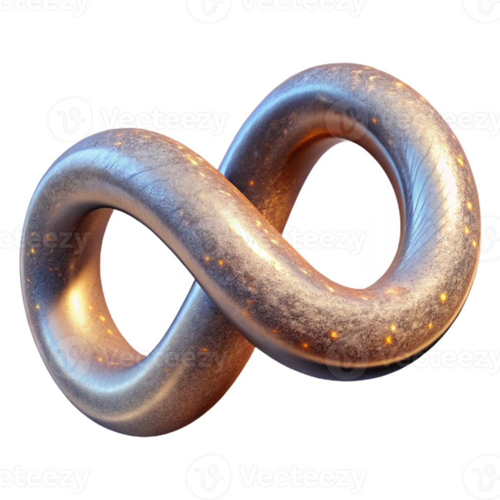 wonderful rustic Infinity Symbol Isolated for Mathematical Concepts professional png