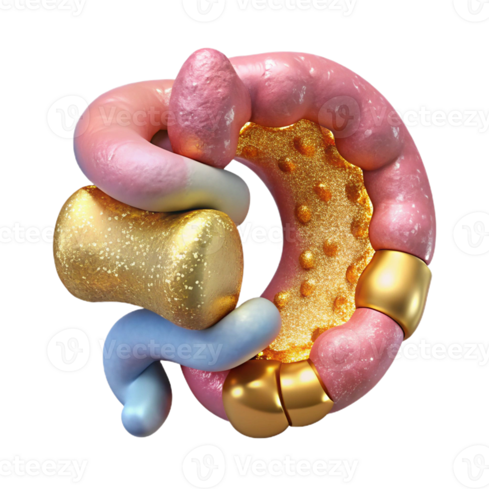 dramatic modern Intestines Anatomy Digestive System Science Isolated Medical Research authentic png