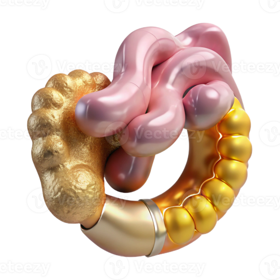vibrant rustic Intestines Digestive System Organ Cutout Medical Illustration exclusive png