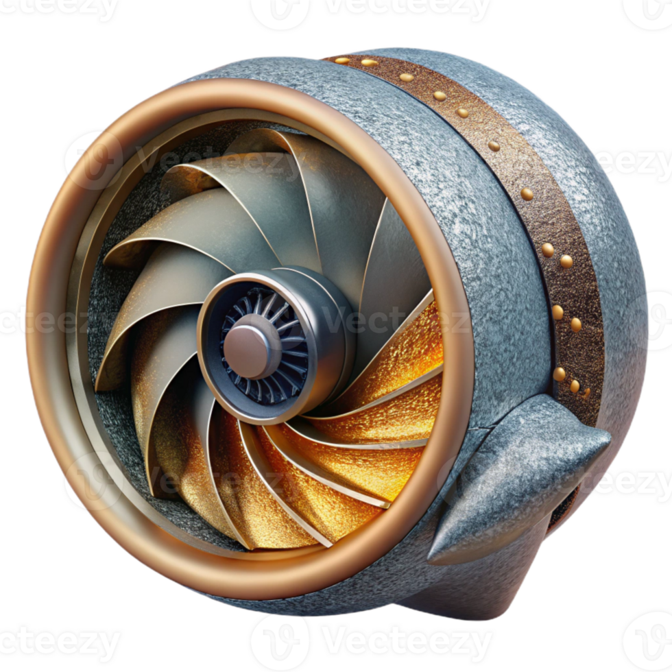 wonderful creative Jet Engine Closeup Cutout for Engineering Graphics png