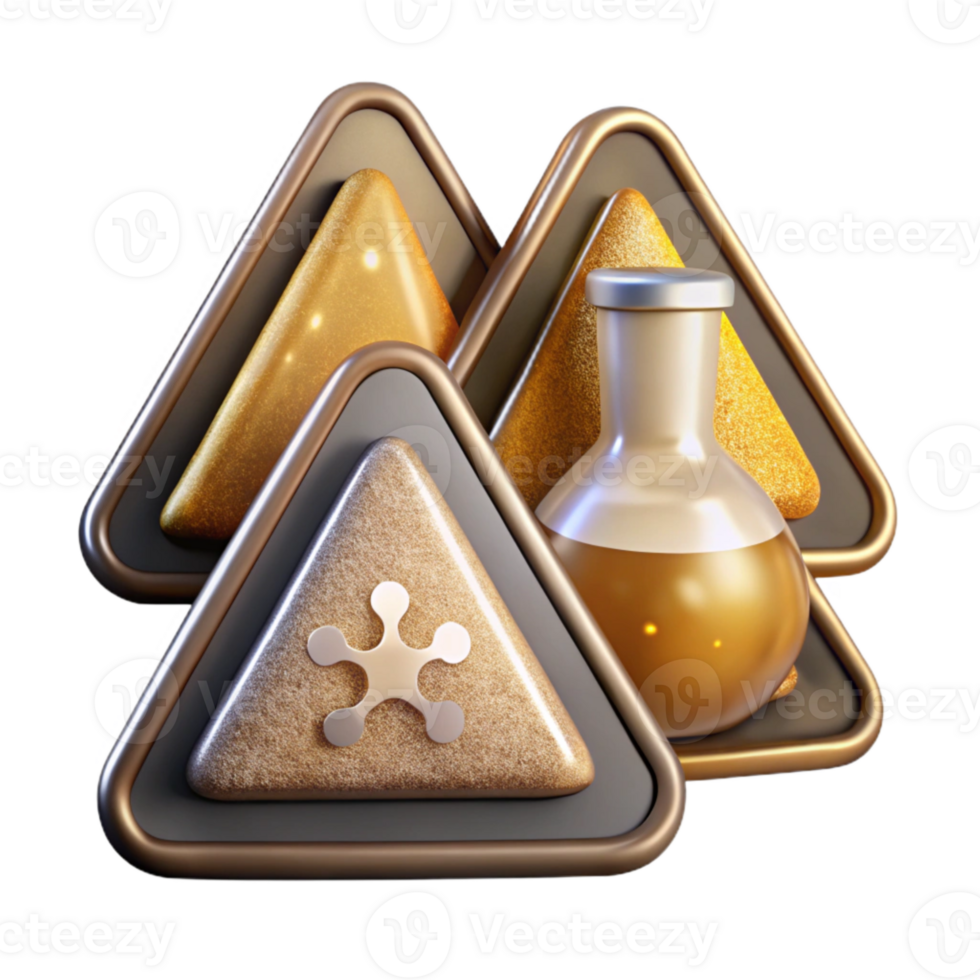dramatic vintage Lab Safety Signs Set Isolated for Laboratory Use authentic png