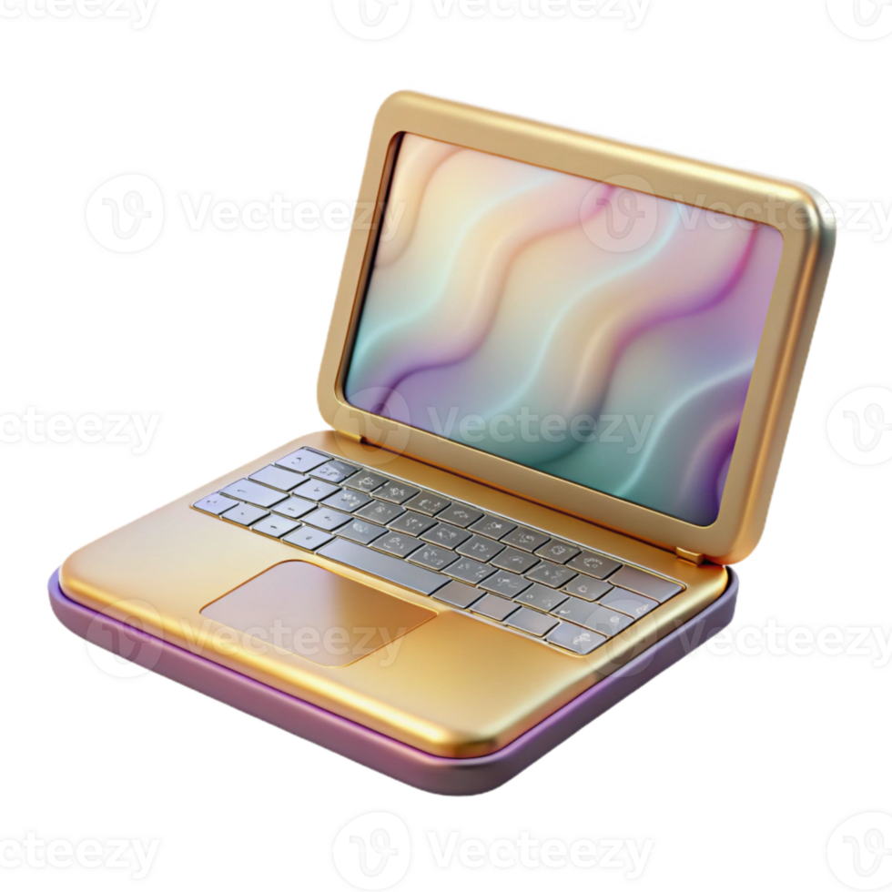 wonderful rustic Laptop Computer Open Blank Screen Cutout for Web Design authentic png