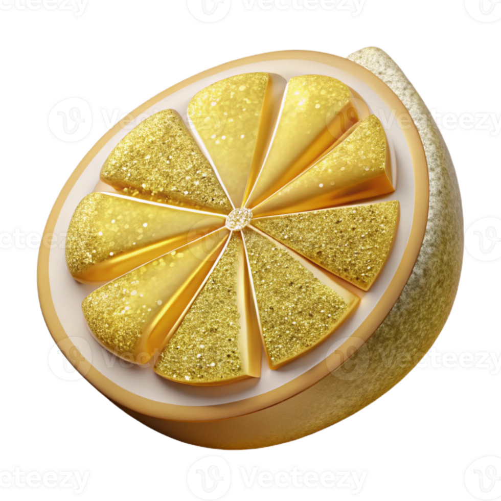 stunning abstract Lemon Slice Garnish Transparent for Cocktail Decorations png